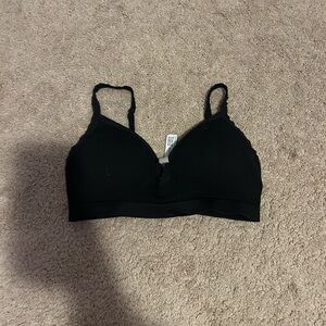 Women's Black Lace Trim Bralette